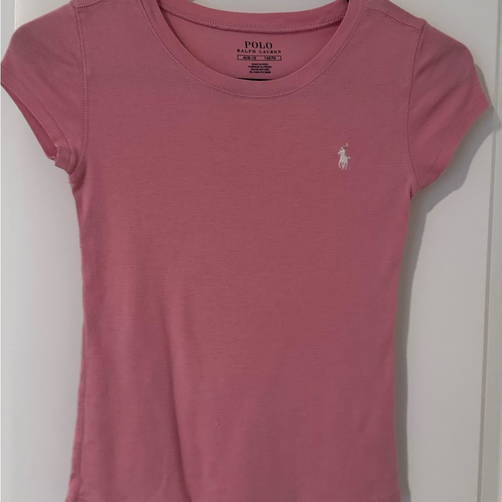 Sz Medium Girls pink Polo by Ralph Lauren TShirt